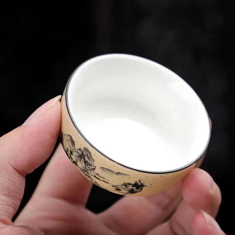 Zestaw filiżanek do herbaty Kung Fu Zestaw do herbaty z grubej ceramiki Filiżanka do herbaty Celadon Czajnik Yixing Filiżanki i kubki ceramiczne Naczynia do herbaty Czajniki Gaiwan Samowar