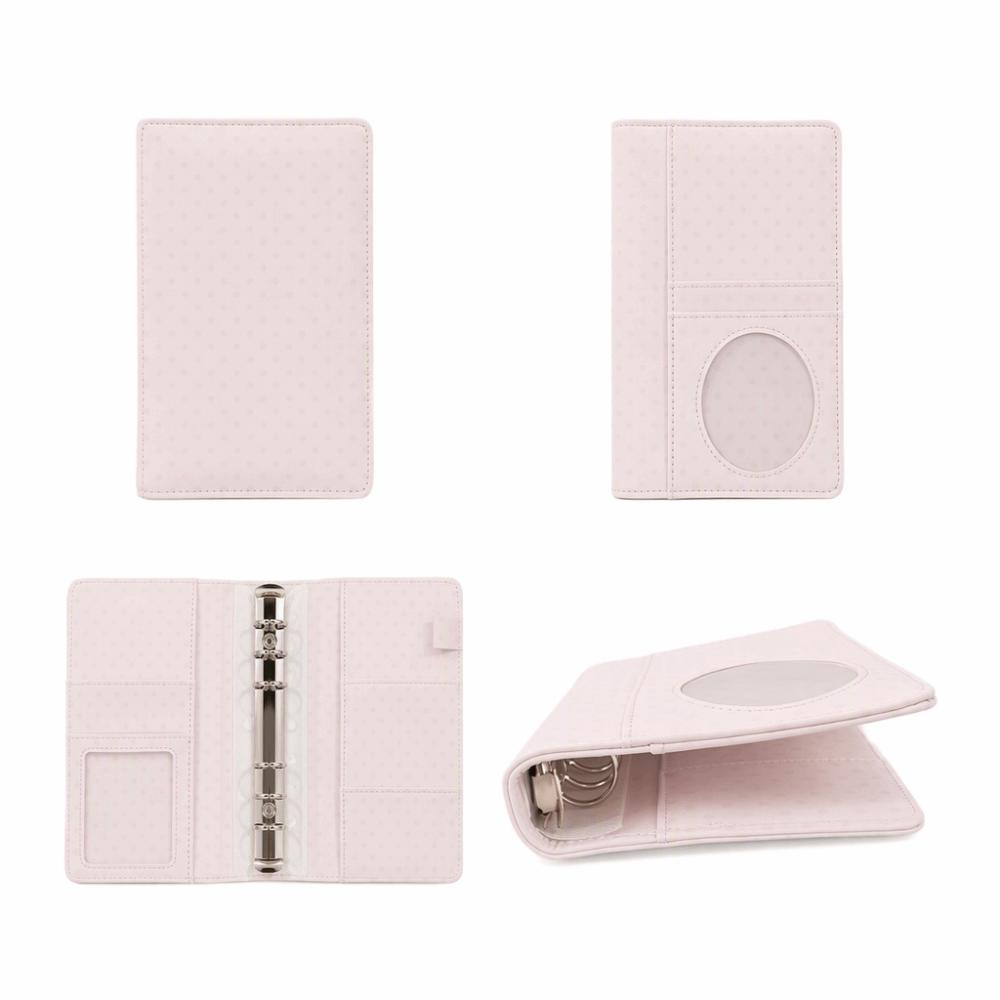 Pink A6 Loose Leaf Notebook Polka Dot Agenda Planner Kawaii Journal Notebook  School