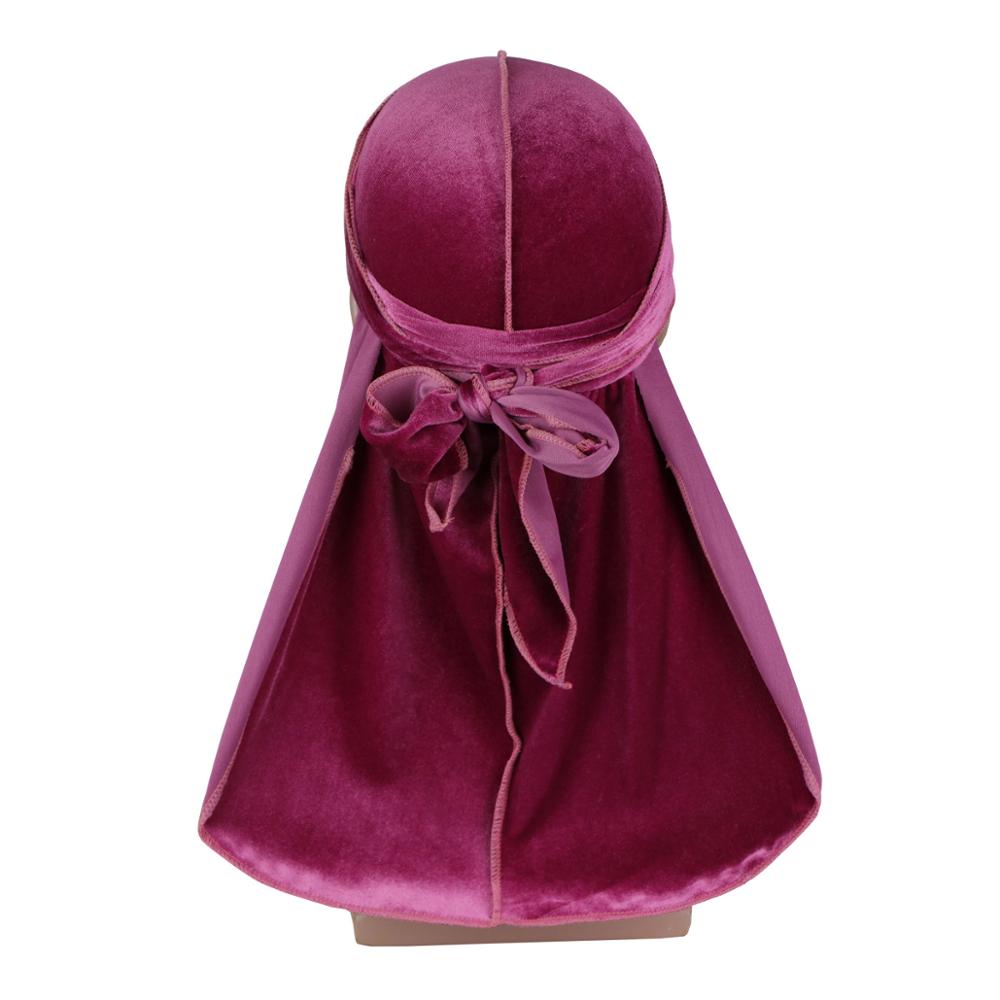 דוראגים קטיפתיים מעולים לגברים רצועות ארוכות דוראג כובע גלים יוקרתי הייפביסט לגברים דוראג אלסטי כיסוי ראש בנדנה היפ הופ