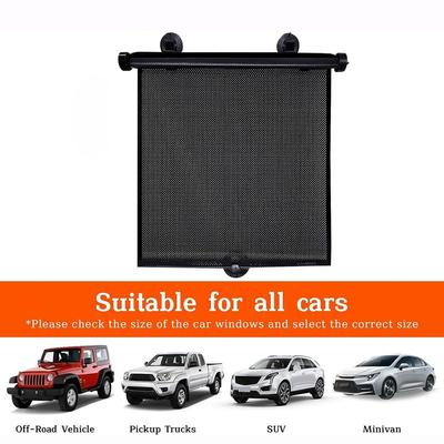 New Retractable Car Side Window Sun-Shade Universal Black Sunshade Roller Blinds UV-Protection Curtains Home Office