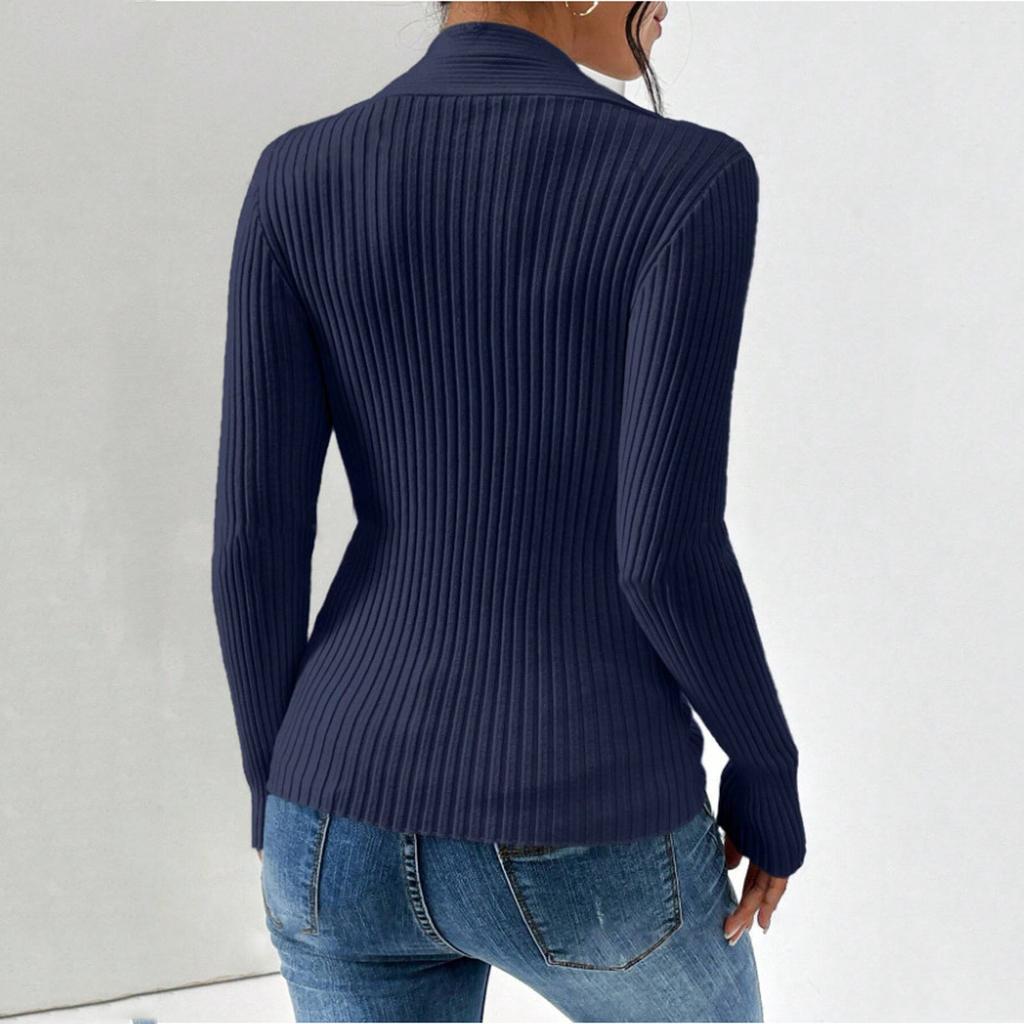 Women's Casual Round Neck Colorblock Pullover Sweater Loose Casual Long Sleeve Contrast Color Top