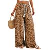 Women's Floral Print Wide Leg Pants Casual Flowy Palazzo Trousers Loose Fit for Everyday Wear