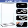GANGBARU 10 Pack 4 X 6'' Acrylic Sign Holder Clear Display Stand Double Sided Vertical Flyer Menu Brochure Holders For Restauran