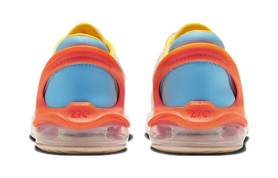 Nike Air Max 270 Cushioning, Wear Resistant Low top Kids Lifestyle Shoes White Blue Orange Kids' FN9931-141