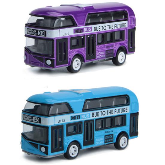 Simulation Alloy Car Model Mini Pull Back Bus Kids Children Educational Toy