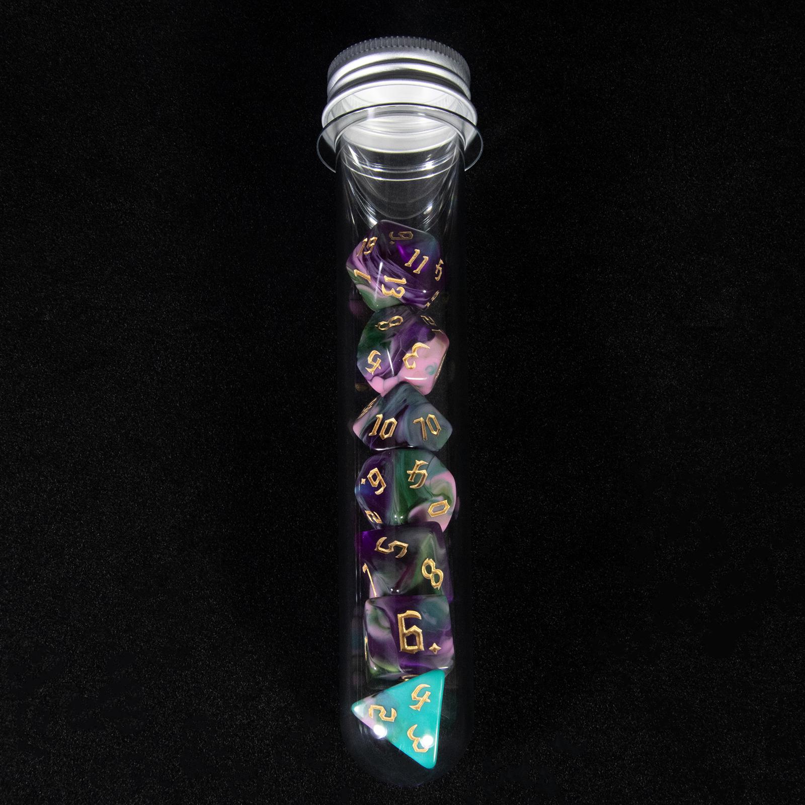 

D&D Кубики 7 шт. Многогранный набор игровых кубиков с тубусом для реквизита для настольных игр, принадлежности для настольных игр C13