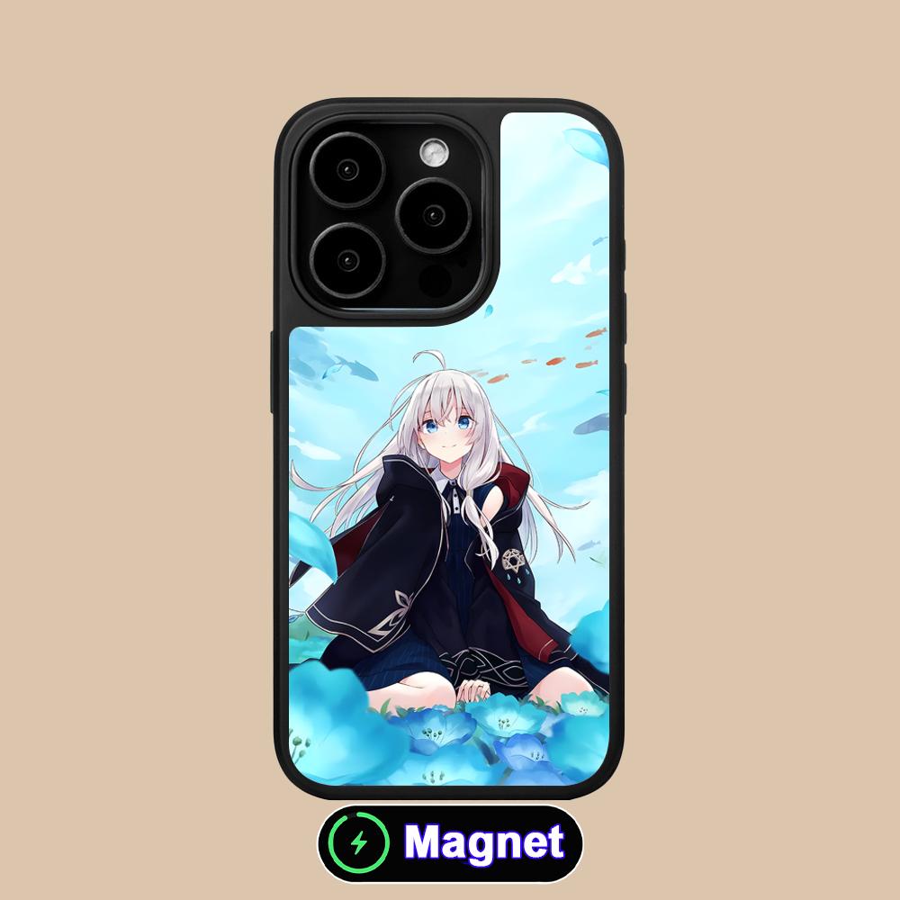 Wandering Witch Elaina Matte Surface Magsafe Mobile Phone Case for iPhone 17 16 15 14 13 12 11 Air Pro Max Plus Colorful Cover