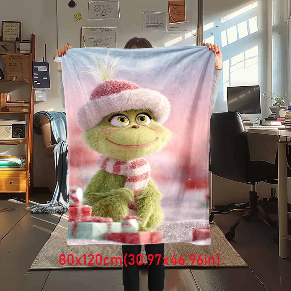 Christmas Gift Comedy Movie How the Grinch Stole Christmas blanket home warming, four season bed decoration sofa cover flannel throwing blanket K16