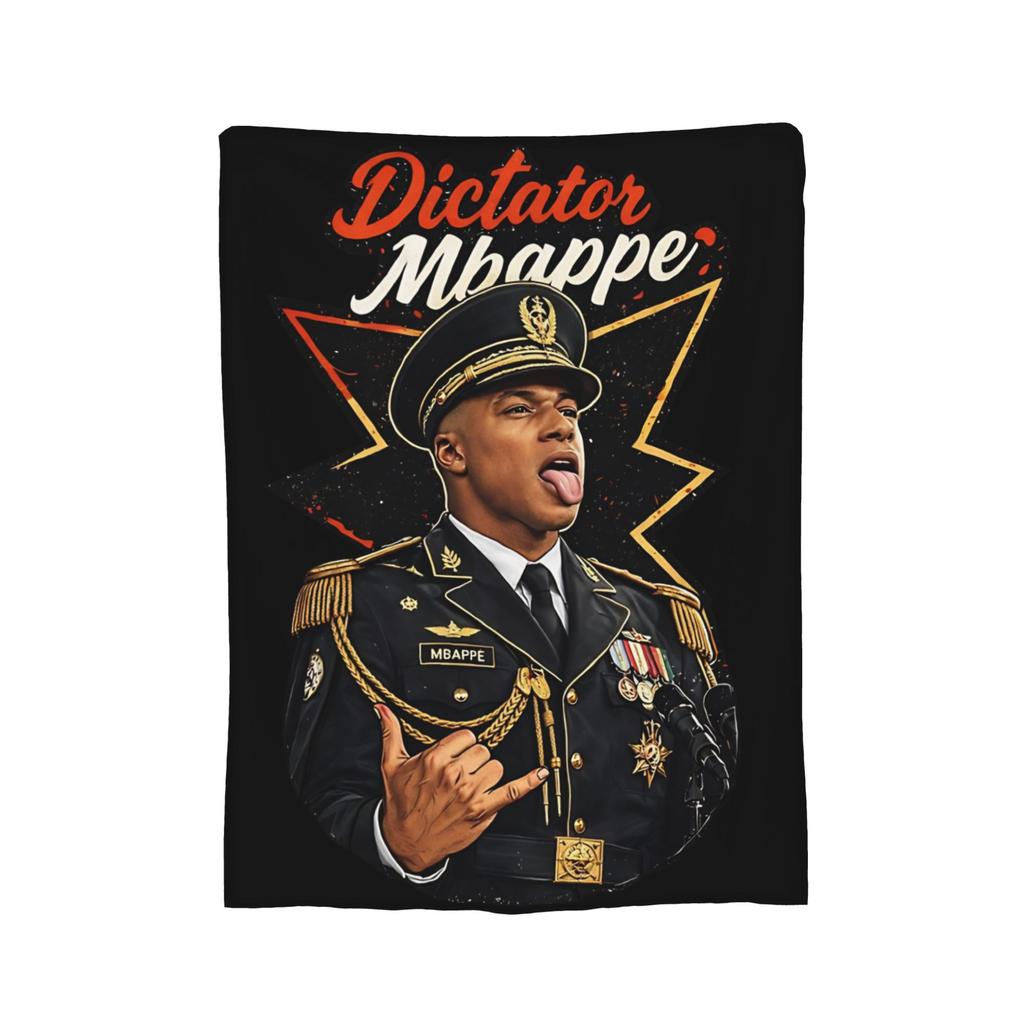 Pipini M-Mbappes Novelty Football Fleece Throw Blankets Funny Blankets for Sofa Bedroom Warm Bedroom Quilt,