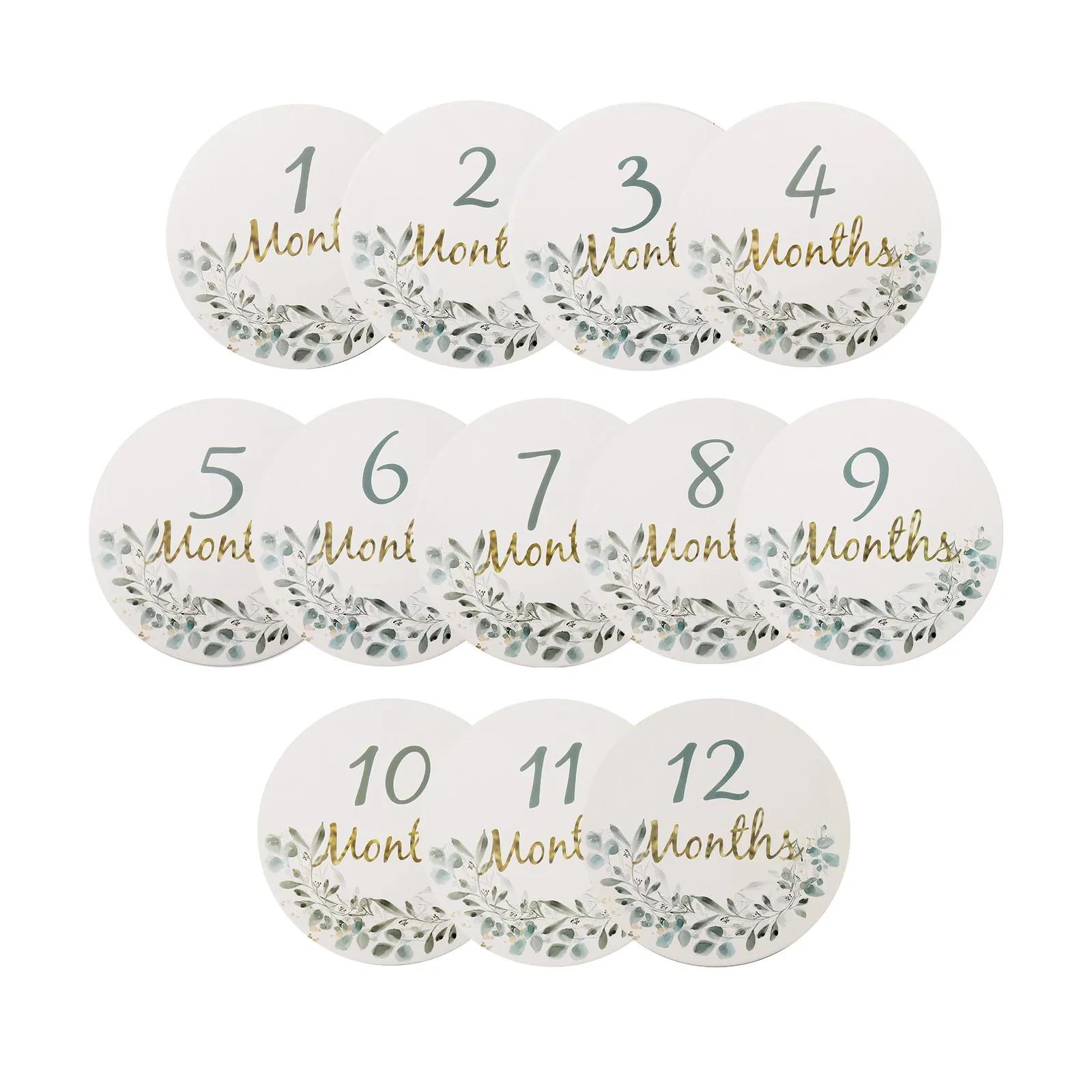 

1 Set Newborn Milestone Cards Paper Made Memorial Monthly Milestone Photo Cards Commemorative Baby Birth Baby Photography Props