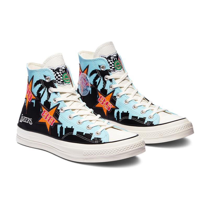 Converse 1970s Lace-up High-Top Canvas Shoes Unisex Blue & Black