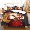 Christmas New Pattern Digital Printing Three-Piece Set 3D Three-Dimensional Polished Chemical Fiber Quilt Cover Pillowcase To Picture