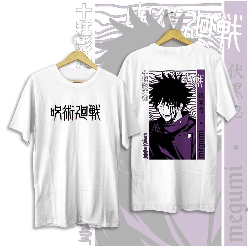 2026 New Summer Anime Jujutsu Kaisen Gojo Satoru Double‑Sided Print Unisex Harajuku‑Style Casual Street‑Wear Top For Anime Fans T-shirt