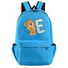 Little Bear 26 English Letters Backpack Teen School Bag for Girls Boy Backpack Bookbag for Kid Gifts Large Capacity Student Bag