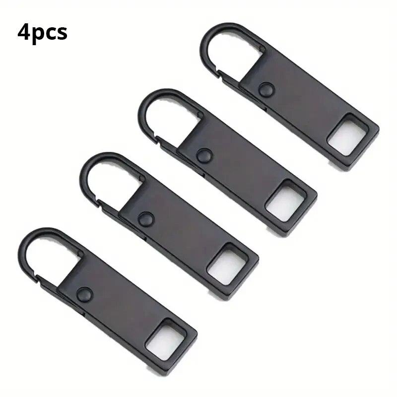 4 PCs Removable Zip Puller, Jeans Backpack Jacket Clothes Shoes Boots Replacement Zip Accessories, Sewing Tools