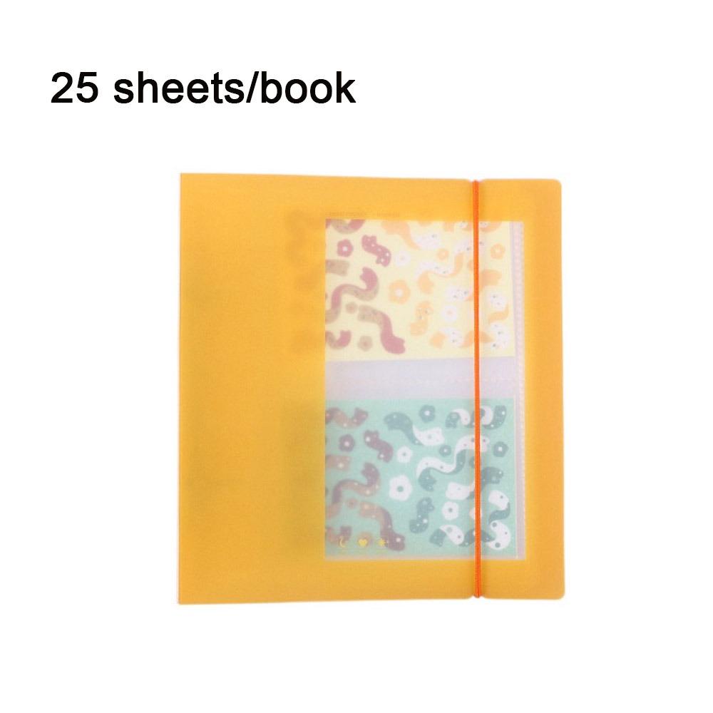 

2 Ring 3 Inch Photo Album 25 Sheets Photocard Holder Practical Loose-Leaf Album Book Postcard