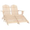 Vidaxl 2-Seater Adirondack Garden Chair with Footrest, Fir