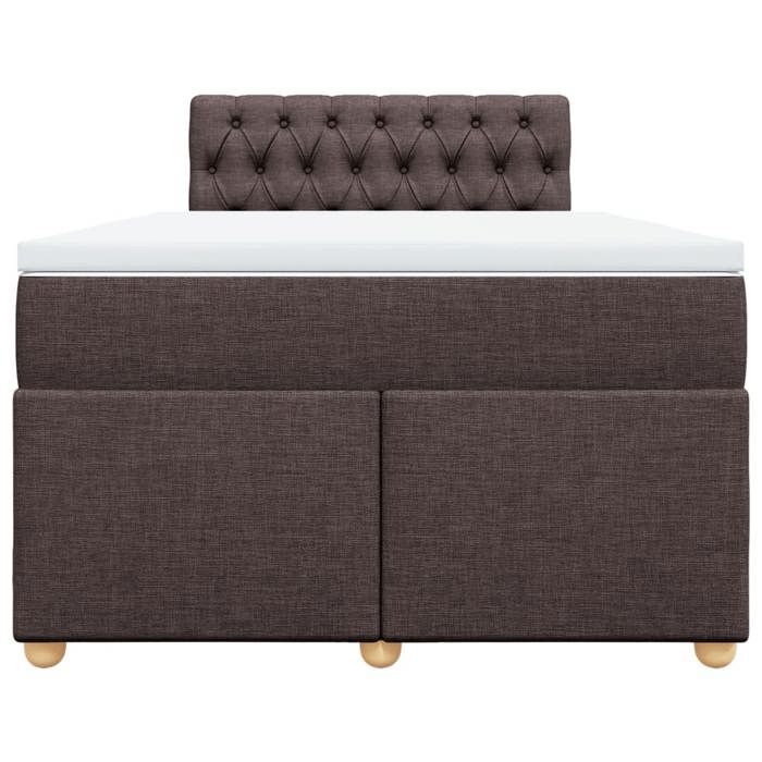Maison Exclusive - Sommier à lattes de lit et matelas marron foncé 120x190cm tissu