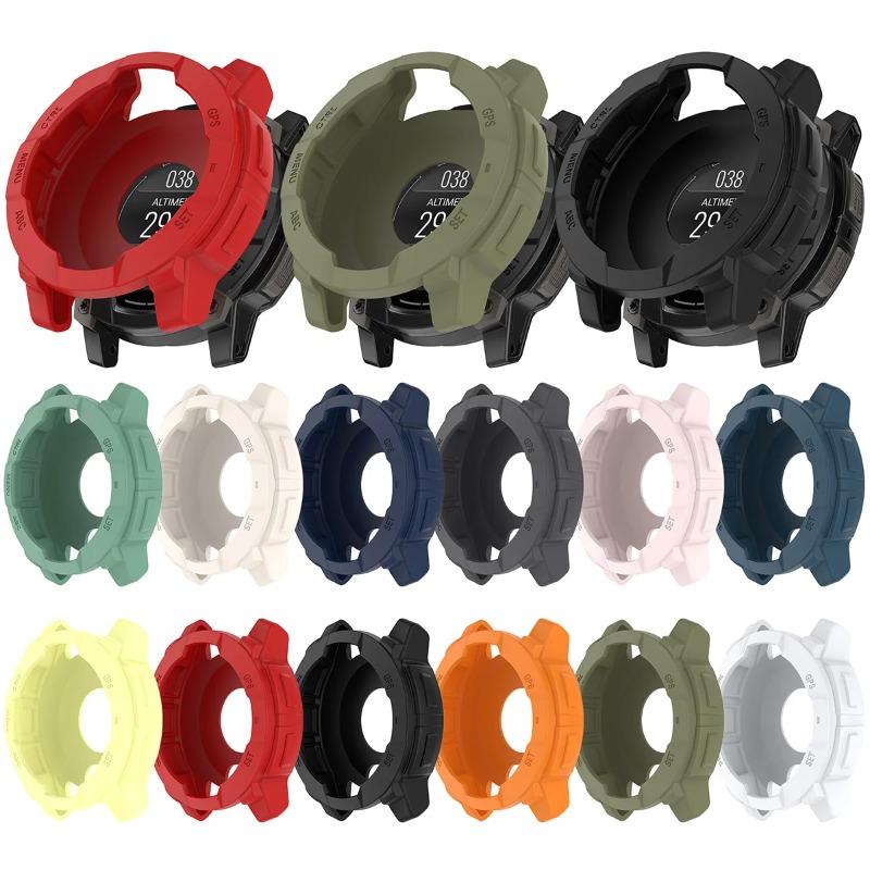 Custodia in Silicone Per Garmin instinct 3 40mm 50MM 45MM TPU Morbida Casing Smart Watch Scala Incisa Protezione Schermo Lunetta Paraurti Guscio