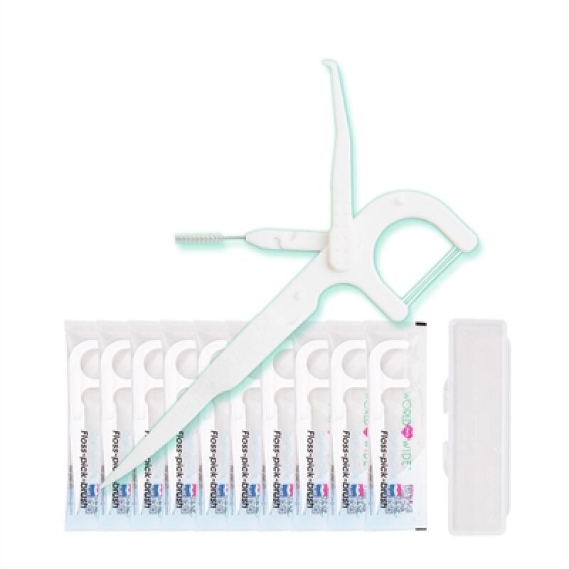 Oral-in-one all-in-one dental floss interdental brush with storage case / 0.8mm interdental brush / double dental floss Oral sex 10P (+3,100 won)