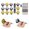 Darts Kit 12 Dart Tail Flights Shafts Black Nickel Copper Hard Tip Detachable Sports Game Supplies