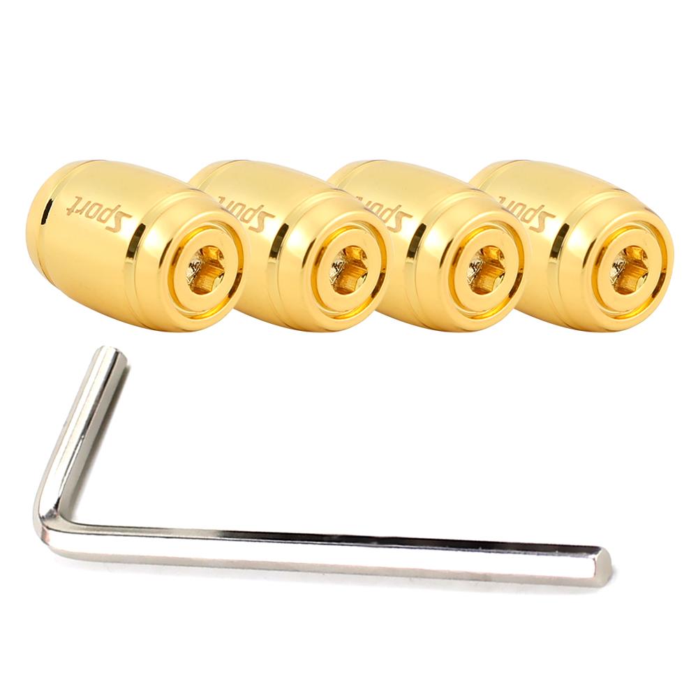 

DSYCAR 1Set Fashion Zinc Alloy Anti-theft Sport Car Tire Valve Caps Wheel Tires Tire Stem Air Cap Airtight Cover for Car Styling золотой