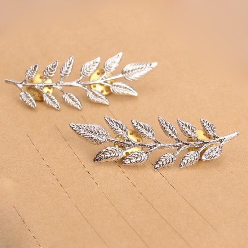 1 Pereche Ace de Guler pentru Cămașă de Costum la Modă, Broșe din Aliaj în Formă de Frunză, Buton pentru Gulerul Puloverului pentru Bărbați Femei, Accesorii de Îmbrăcăminte pentru Moda Zilnică