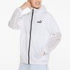 Puma Solid Color Logo Casual Hooded Jacket Men Outerwear White 849444-02