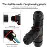 4Pcs 3-Pin Waterproof Cable Connectors for 8-12 Mm Diameter Earth Cable Connector IP68 Connection Box Junction Box for Garden