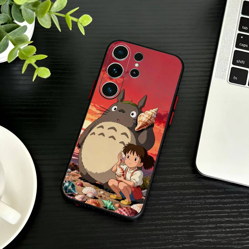 Cartoon O-Totoro-ES Phone Case For Samsung S26,S25,S24,S23,S22,S21,S20,Plus,Fe,Lite,Others Black Cover