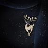 Exquisite Little Deer Brooch with Zirconia & Pearl - High-End Cute Animal Pin Gift