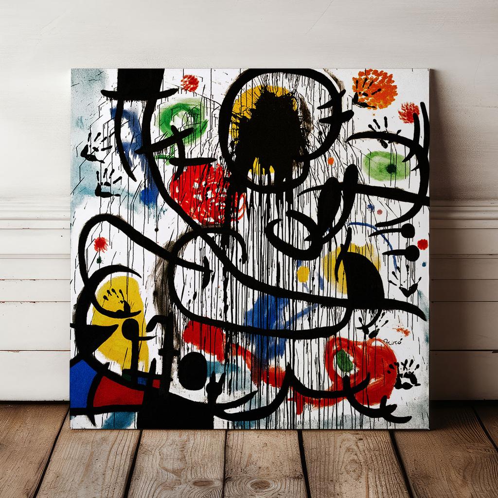 Abstract Canvas Painting Joan Miro