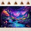 Magical Forest Fluorescent Landscape Photography Background Tapestry Party Wedding Room Decoration Polyester Fiber Wall Hanging