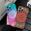 Mandala Style Pattern Soft Phone Case for iPhone 16 16E 17 Air 15 Pro Max 14 Plus 13 Mini 11 12 7 Black Cover Back Shell