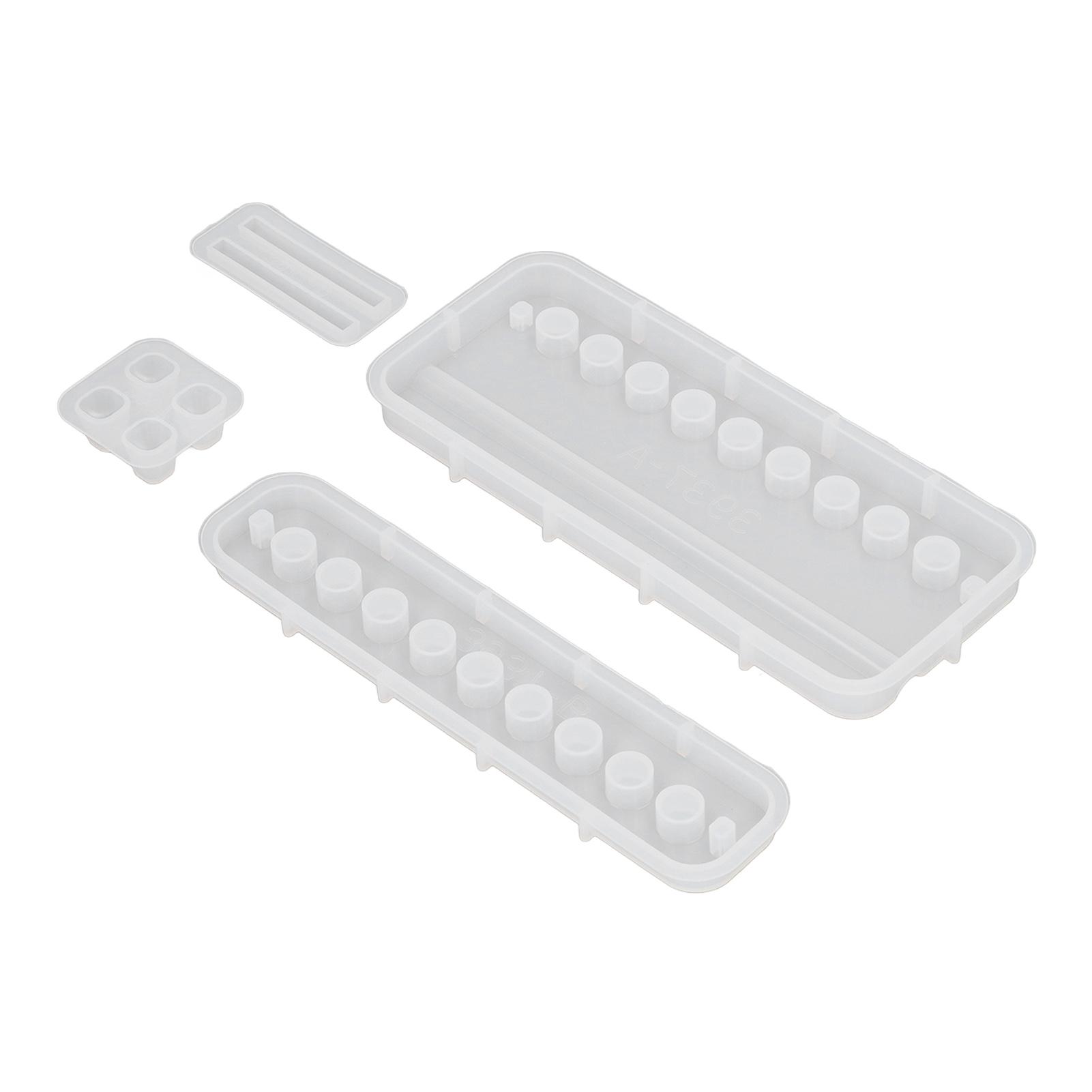 

4Pcs Epoxy Pen Holder Mold Easy Demoulding Soft Tear Resistant Mobile Phone Holder Epoxy Mold for