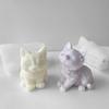 Cute Cat Silicone Candle Mold  3d Animal Kitten DIY Handmade Gypsum Ornaments Drip Glue Decorative Mould Candy Chocolate Molds