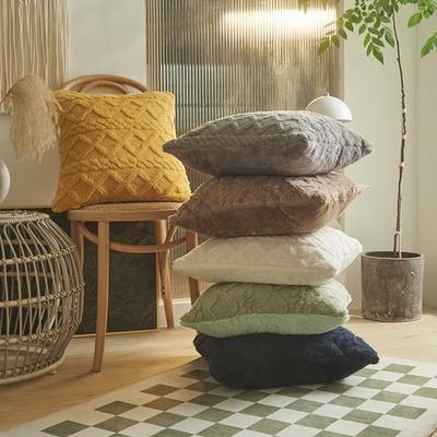 Fodera per cuscino leggera, 45 x 45 cm, in tessuto jacquard, lavabile, protettiva