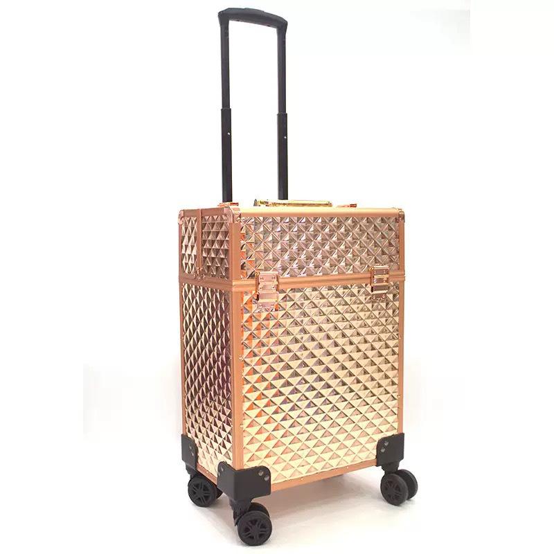 Largest Capacity Wheeled Makeup & Nail Art Case for Professionals