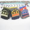 New autumn and winter children's flip gloves, cute cartoon half-finger leaking gloves, warm writing gloves wholesale