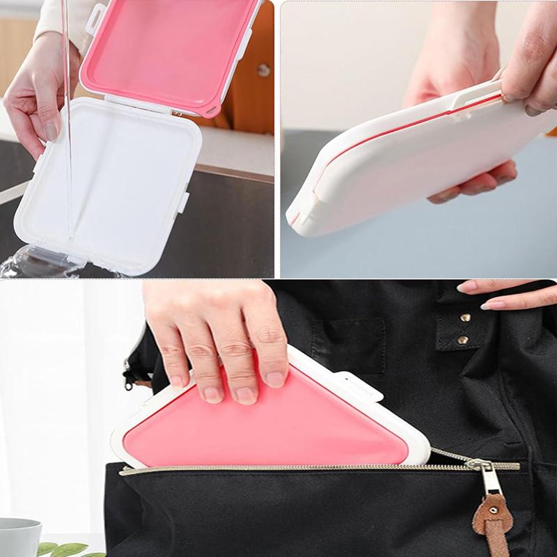 Sandwich Container Silicone Sandwich Toast Bento Box Portable Sandwich Storage Box Food Container Snack Box Reusable Lunch Box