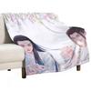 Wangxian In Gusu Lan with His Rabbits Throw Blanket Durable Warm Blanket for Daily Home Use
