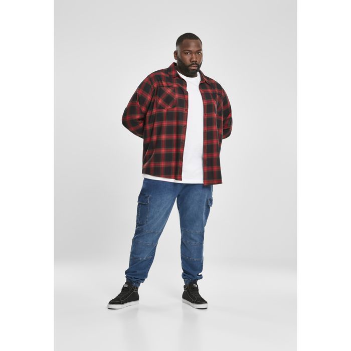 Chemise - Urban Classics - A Carreaux FLANELL - 100% Coton - Manches Longues - Col Classique