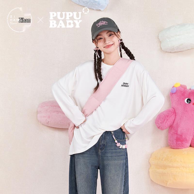 Круглая шея с длинным рукавом футболка ZIHAN x Naipupu L