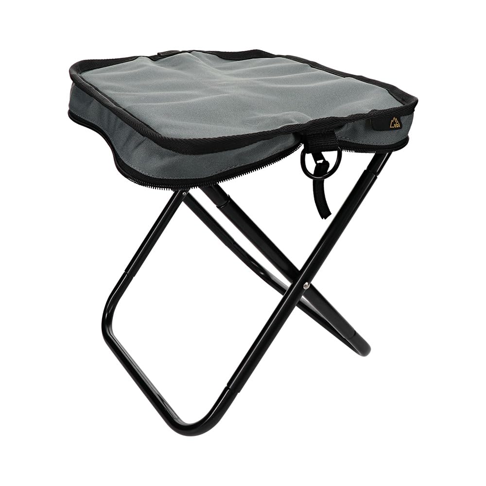 

ebi Outdoor Chair, складной стул, компактный, легкий, интегрированный корпус и сумка для хранения, грузоподъемность 100 кг, легко собирается, кемпинг, серый