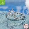 925 Sterling Silver Summer Vacation Style Coconut Tree Open Ring Fashion Ring Women'S Niche Premium Light Luxury
