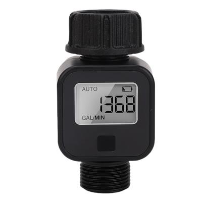 Wasserdurchflussmesser Digital 34in Gewinde Innengewinde auf Außengewinde IPX5 Wasserdicht für Gartenschlauch Bewässerung Wohnmobil
