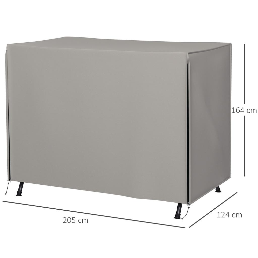 205 X 124cm Three-Seater Swing Chair Protective Cover Grey