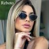 Brand Small Cat Eye Sunglasses Women Luxury 22 Unique Metal Frame Brown Sun Glasses Trendy UV400 Eyewear Shades Vintage