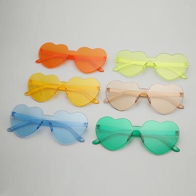 Gafas de Sol Corazón de Melocotón, Gafas de Amor, Gafas de Sol Modernas de Una Pieza sin Montura