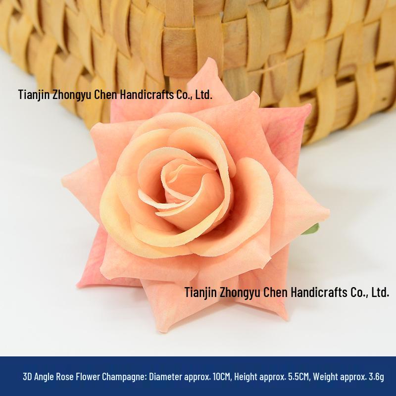 Champagne Silk Imitation Flowers for Hairpins, Hanfu Headdresses, Souvenirs, and Performance Accessories.
